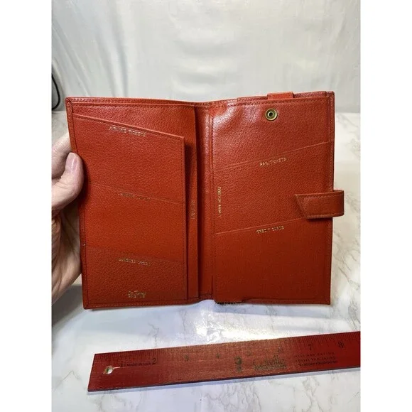 St. Thomas Vintage Honey Kid Red Leather Wallet READ - Picture 3 of 7